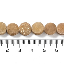 Electroplated Natural Druzy Agate Beads Strands&nbsp;G-M433-01H