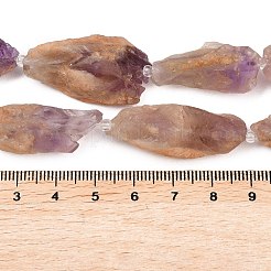 Raw Rough Natural Purple Phantom Quartz Purple Lodolite Quartz Beads Strands&nbsp;G-A305-A02-01