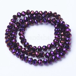 Electroplate Transparent Glass Beads Strands&nbsp;EGLA-A034-T8mm-UA06
