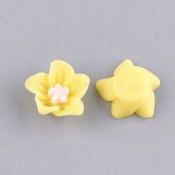 樹脂カボション  花  きいろ  13x13.5x5mm&nbsp;CRES-T010-29D