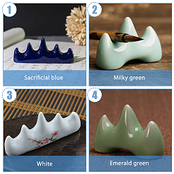 4Pcs 4 Style Mountain Shape Porcelain Calligraphy Brush Holder&nbsp;ODIS-HY0001-01