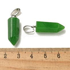 Dyed Natural White Jade Pendants&nbsp;G-Z067-07P-22