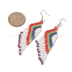Boho 304 Stainless Steel with Glass Dangle Stud Earring&nbsp;EJEW-MZ00176-01