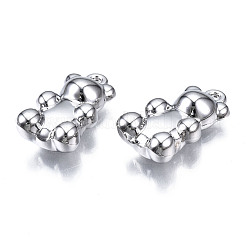 合金ペンダント  カドミウムフリー＆ニッケルフリー＆鉛フリー  クマのチャーム  プラチナ  17.5x9.5x5mm  穴：1.2mm&nbsp;PALLOY-Q436-007B-NR