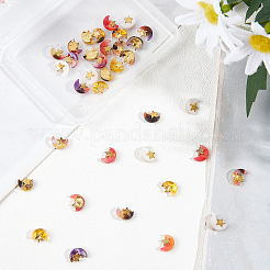 36Pcs 6 Colors Alloy Cabochons&nbsp;MRMJ-OC0002-37