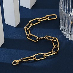 Ion Plating(IP) 304 Stainless Steel Paperclip Chain Bracelets&nbsp;BJEW-F412-02G