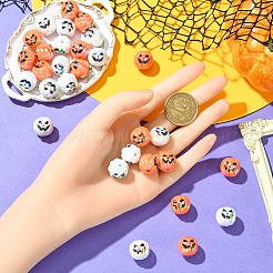 10Pcs 2 Colors Halloween UV Plating Acrylic Beads&nbsp;OACR-YW0003-61