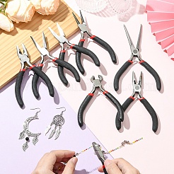 8個 8スタイル カーボンスチールワイヤーカッター  ジュエリー作り用品  艶出し  ブラック  11~15cm  1個/スタイル&nbsp;PT-YW0002-02