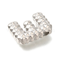 ラックめっき  真鍮チャーム  カドミウムフリー＆鉛フリー  文字a~zのチャーム  文字e  20x15x5.5mm  穴：2.5x3mm&nbsp;KK-I722-02P-E