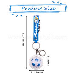 Soccer Keychain Cool Soccer Ball Keychain with Inspirational Quotes Mini Soccer Balls Team Sports Football Keychains for Boys Soccer Party Favors Toys Decorations&nbsp;JX297B