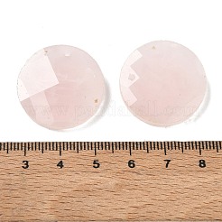天然石ミックスストーンペンダント  フラットラウンドのチャーム  多面カット  25x6mm  穴：1.5mm&nbsp;GG-CBAD7AB-01