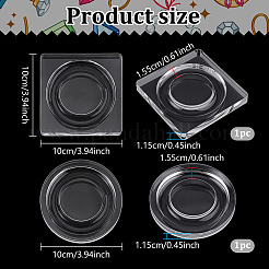 2Pcs 2 Styles Transparent Acrylic Bracelet Display Stands&nbsp;BDIS-BC0001-01