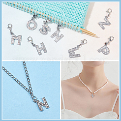 Letter A~Z Pendant Stitch Markers&nbsp;HJEW-AB00329