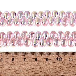 Electroplate Transparent Glass Beads Strands&nbsp;EGLA-N057-01A-07