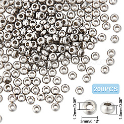 200Pcs 202 Stainless Steel Spacer Beads&nbsp;STAS-UN0056-40