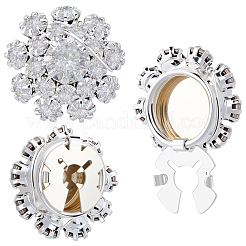 5Pcs Brass Rhinestone Cufflinks&nbsp;FIND-CY0001-63P