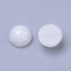 Natural White Jade Cabochons&nbsp;G-R416-6mm-11