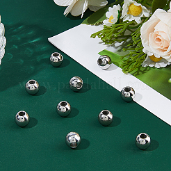 201ステンレススチールヨーロピアンビーズ50個  ロンデル  ステンレス鋼色  10x8mm  穴：4mm&nbsp;STAS-DC0017-23