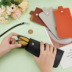 4Pcs 4 Colors Imitation Leather Glasses Storage Bags&nbsp;ABAG-AR0001-05