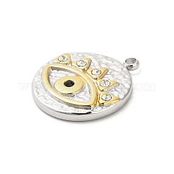 304ステンレススチールラインストーンペンダント  目  17x14.5x2.5mm  穴：1.4mm&nbsp;STAS-P399-02D