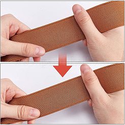 超幅広の厚手の平らなゴムバンド  ウェビング衣類縫製アクセサリー  ダークチソウ  40mm&nbsp;EC-WH0016-B-S027