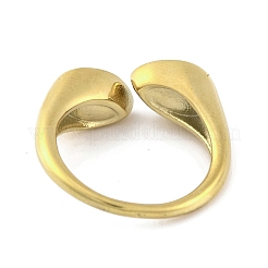 Ion Plating(IP) 304 Stainless Steel Rhinestone Teardrop Cuff Open for Women&nbsp;RJEW-N046-04K-G