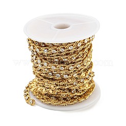 Brass with Rhinestone Link Chains&nbsp;AJEW-Z028-02G