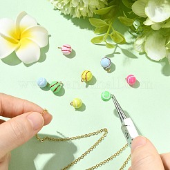 8個、8種類のスタイルの電気メッキ合金チャーム  野球/テニスのチャーム  ゴールドカラー  ミックスカラー  10.5~13x8~9mm  穴：1.2~1.8mm  1個/スタイル&nbsp;FIND-CJ0005-49