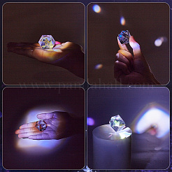 K5 ガラスキューブディスプレイデコレーション  ホームデスクトップの装飾  クリアAB  33.5x32x24mm&nbsp;AJEW-WH20054-006