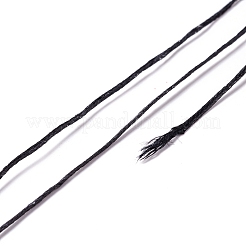 ミシン糸  平らな、頑丈な、強い、境界のある  ナイロンレザー縫合ワックス  ブラック  1x0.3mm  約50m /ロール&nbsp;TOOL-WH0017-02C