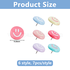 42Pcs 6 Styles Iron Drawomg Pins&nbsp;AJEW-DC00027