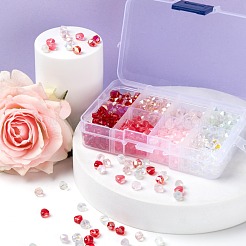 560Pcs 8 Style Transparent Spray Painted & Electroplate Transparent  Glass Beads&nbsp;GLAA-LS0001-07