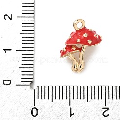 合金エナメルチャーム  野菜のチャーム  ゴールドカラー  キノコ  16x12x9.5mm  穴：1.5mm&nbsp;PALLOY-P314-02C-G