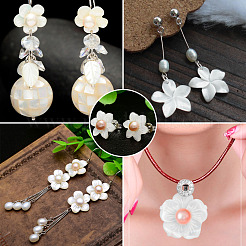 Natural Freshwater Shell Pendants&nbsp;SSHEL-KS0001-01