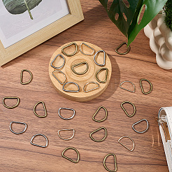 120Pcs 3 Colors Iron D Rings&nbsp;IFIN-CL0001-17