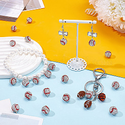 20Pcs Round Polymer Clay Rhinestone Pendants&nbsp;PALLOY-OC00048