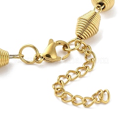 304 Stainless Steel Bicone Link Chain Bracelets for Women&nbsp;BJEW-G712-05G