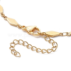 304ステンレススチール菱形リンクチェーンブレスレットの作り方  ゴールドカラー  7-5/8インチ（19.4cm）&nbsp;AJEW-JB01320-01