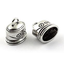 Tibetan Style Alloy Cord Ends&nbsp;TIBEP-S300-29AS-RS
