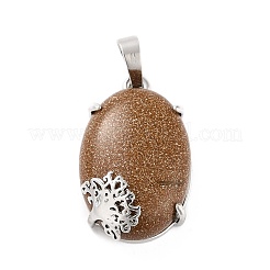Synthetic Goldstone Pendants&nbsp;G-C235-03K-RS