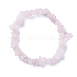 ローズクォーツチップストレッチブレスレット  ラベンダーブラッシュ  2-1/8~2-1/4インチ（5.3~5.6cm）&nbsp;X-BJEW-JB01308-01