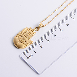 Vintage Gothic Stainless Steel Hamsa Hand Pendant Necklaces&nbsp;EB2797