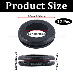 12Pcs Rubber Environmental Protection Two-sided Protective Coil&nbsp;FIND-CN0002-58B