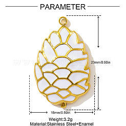 304 Stainless Steel Enamel Pendants&nbsp;STAS-OY003-80G