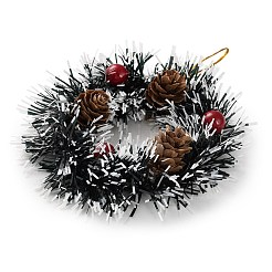 Christmas Wreath PVC Pendant Decorations&nbsp;HJEW-R100-01B