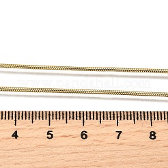 1mm 真鍮ラウンドスネークチェーンネックレス  鉛フリー＆カドミウムフリー  長持ちメッキ  ラックめっき  18KGP本金メッキ  17.72インチ（45cm）&nbsp;NJEW-M108-35G