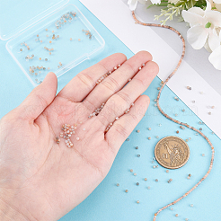 2連売り天然サンストーンビーズ連売り  ラウンド  2~2.5mm  穴：0.5mm  約170~220個/連  15.16~15.75インチ（38.5~40cm）&nbsp;G-PH0002-81