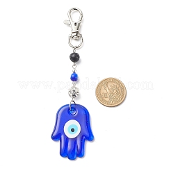 Handmade Lampwork Evil Eye Pendant Decoration&nbsp;HJEW-JM00791-03