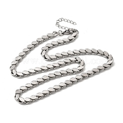 304 Stainless Steel Horse Eye Twisted Chain Necklaces for Women Men&nbsp;NJEW-A046-01P