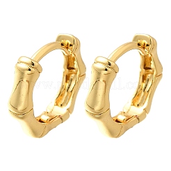 Rack Plating Bamboo Brass Hoop Earrings for Women&nbsp;EJEW-C125-10G
